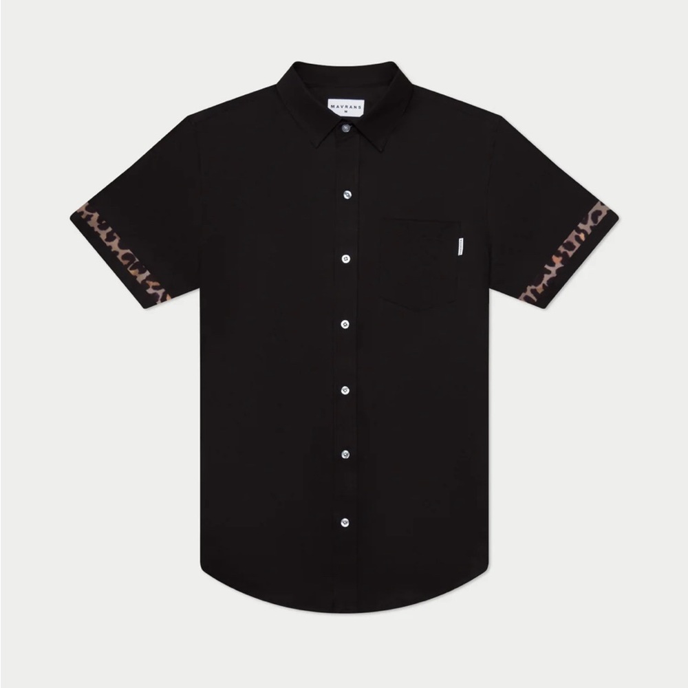 Mavrans Black Leopard Game Weekend Shirt